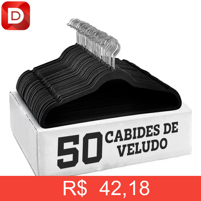 Foto do produto Kit de Cabides de Veludo