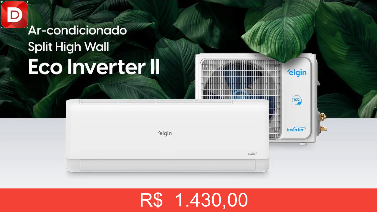 Foto do produto Ar Condicionado Split Inverter Eco II 9000 BTUs Elgin Quente e Frio