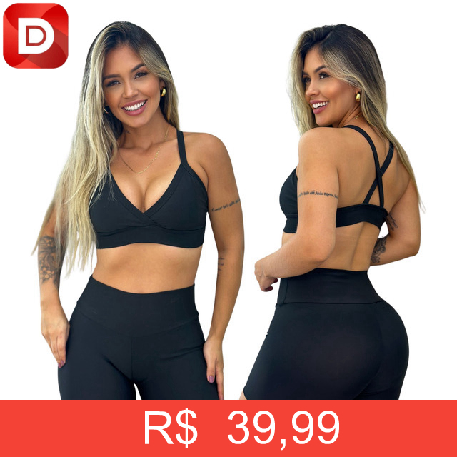 Foto do produto Conjunto Short E Top Cós Alto