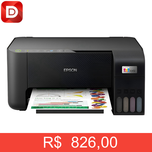 Foto do produto Impressora multifuncional cor Epson EcoTank L3250