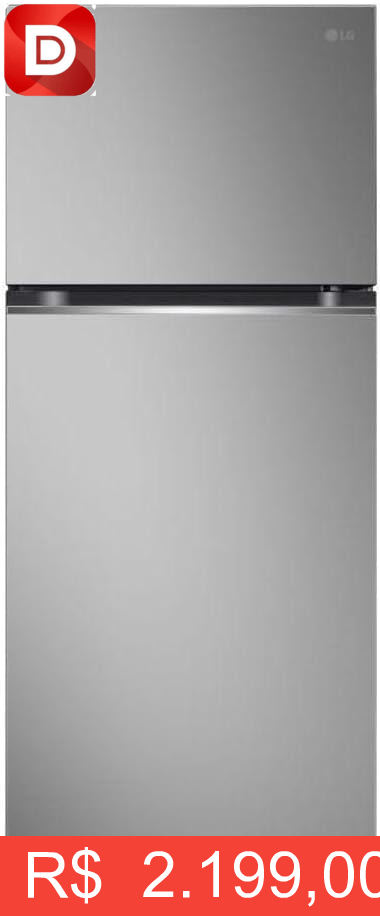 Foto do produto Geladeira LG Frost Free Inverter 375L Duplex Look GN-B372PFMB