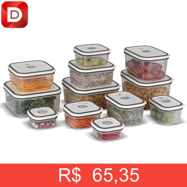 Foto do produto Kit 12 Potes Herméticos Electrolux