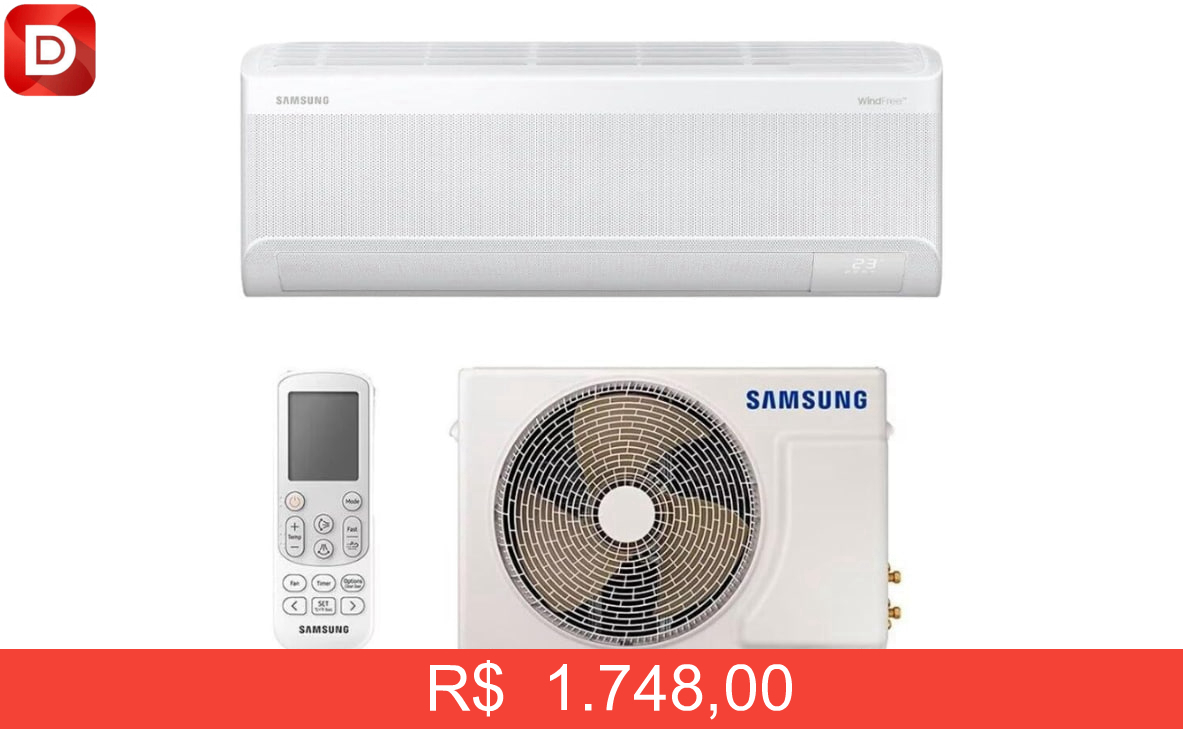 Foto do produto Ar Condicionado Split Hi Wall Samsung WindFree AI Inverter 12.000 Btus Frio