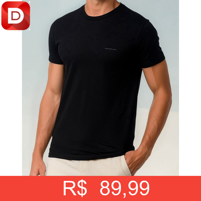 Foto do produto Camiseta Calvin Klein Masculina Light New Logo