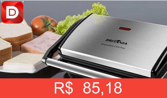 Foto do produto Britânia SANDUICHEIRA E GRILL PRESS 127V