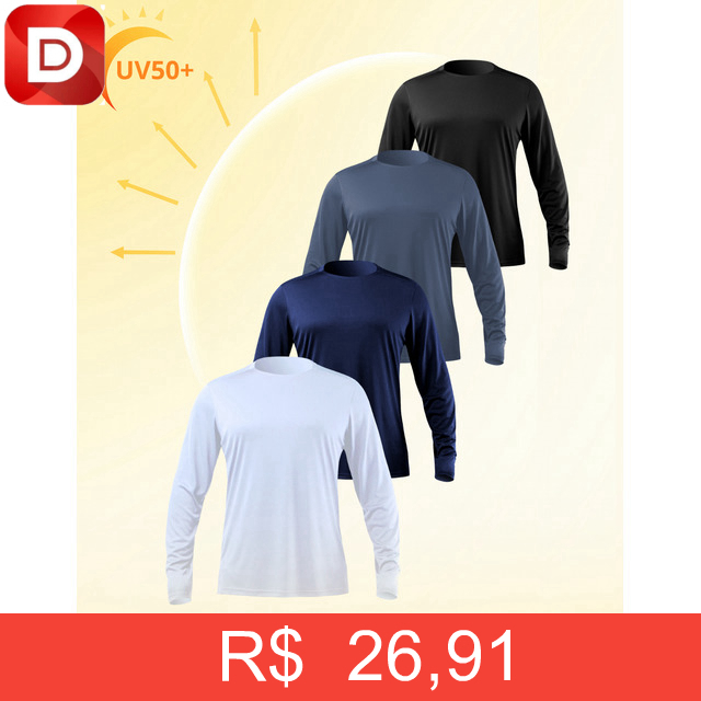 Foto do produto Kit com 4 Camisetas Segunda Pele Proteção Solar UV