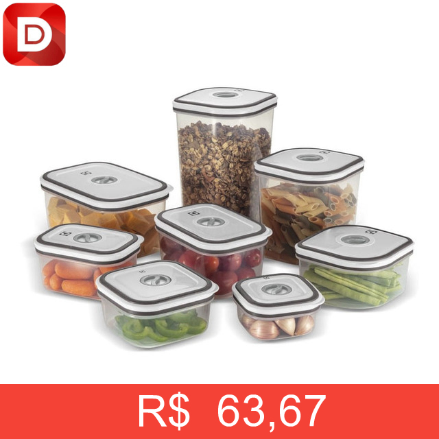 Foto do produto Kit com 10 Potes Herméticos Electrolux