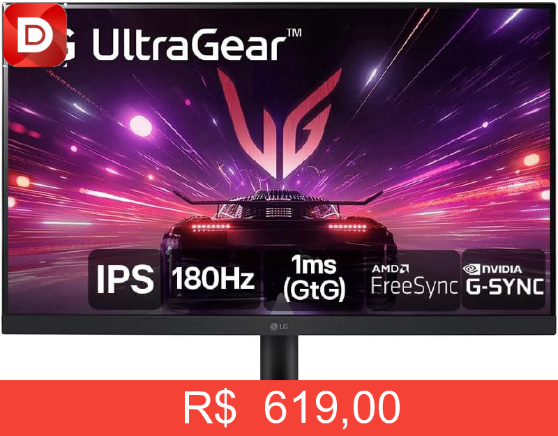 Foto do produto Monitor Gamer LG UltraGear 24GS60F-B