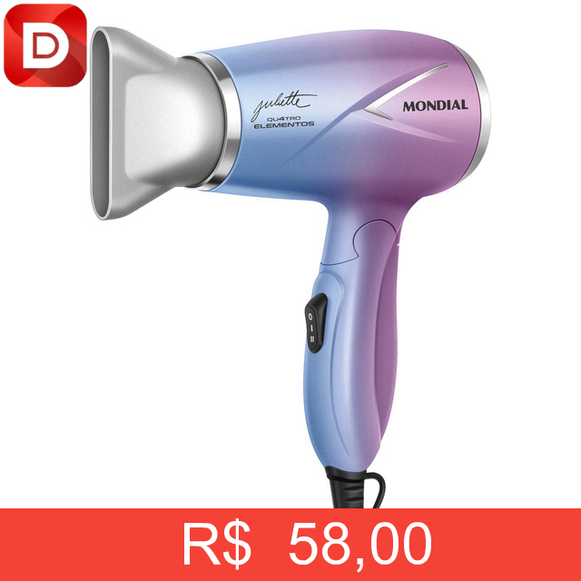 Foto do produto Secador de Cabelo By Juliette Mondial 1200W Bivolt