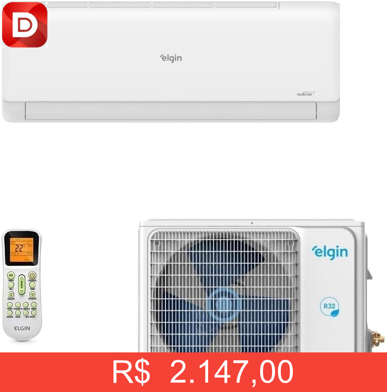 Foto do produto Ar Condicionado Split Hi Wall Elgin Eco Inverter II 18000 BTU/h Frio 45HJFI18C2WC
