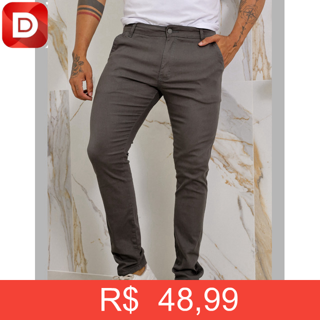 Foto do produto Calça de Sarja Bolso Faca com Lycra