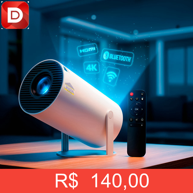 Foto do produto Projetor Smart Portátil Several Importados