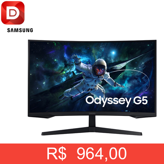 Foto do produto Monitor Gamer Curvo Samsung Odyssey G5