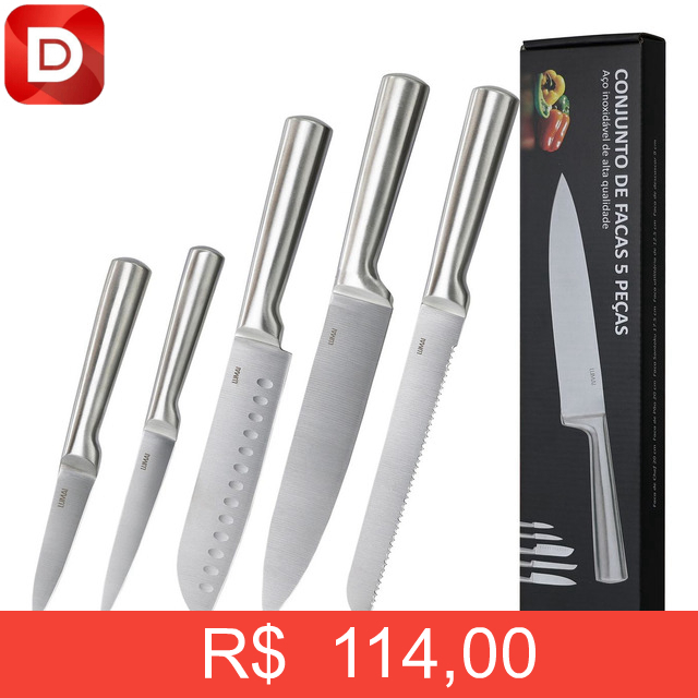 Foto do produto LUMAI Conjunto de 5 Facas de Cozinha Zurich