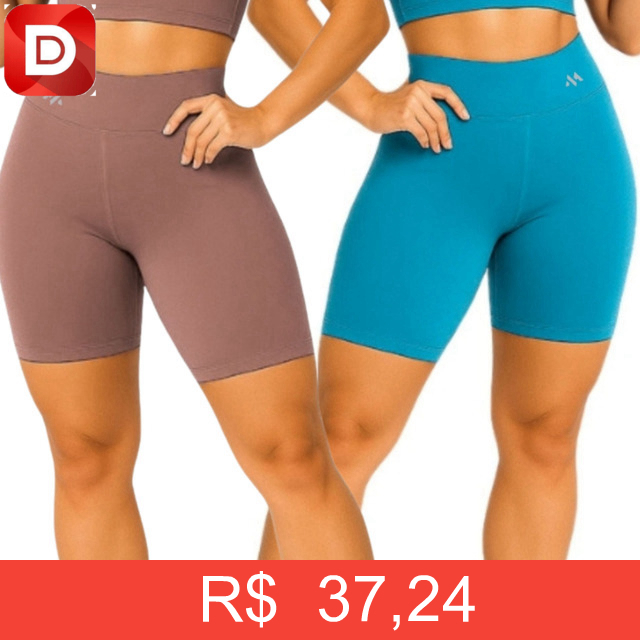 Foto do produto Kit 02 Bermudas Feminino Blackout