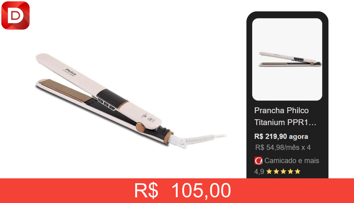Foto do produto Prancha Chrome Rose PPR10