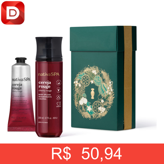Foto do produto Kit Presente Nativa Spa Cereja Rouge