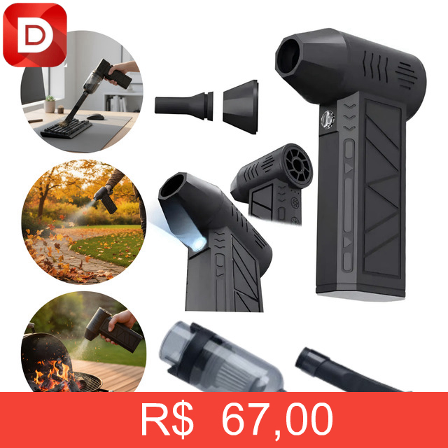 Foto do produto Mini Ventilador Soprador De Ar Turbo Jato