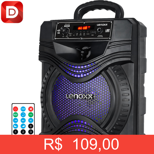 Foto do produto Caixa de Som Bluetooth Lenoxx 120w