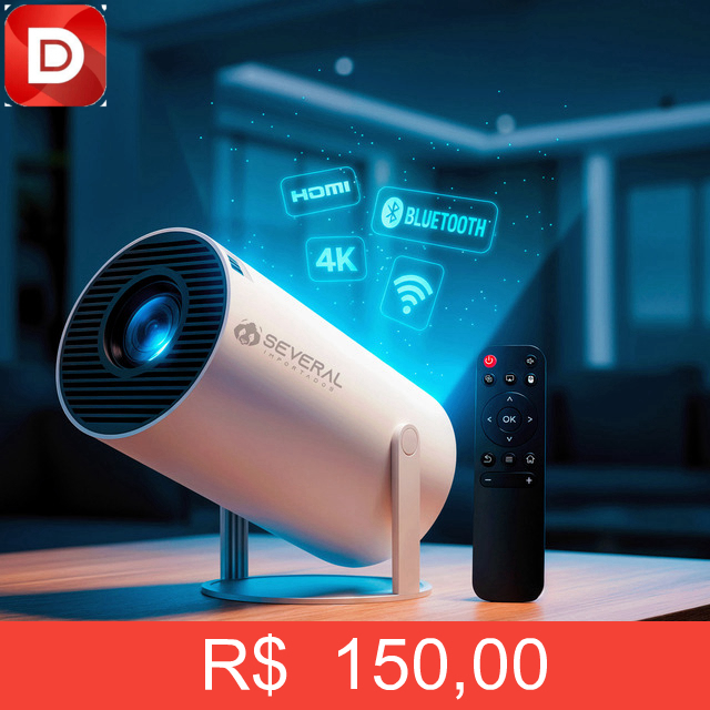 Foto do produto Projetor Smart Portátil Several Importados Full Hd 4k Android 11