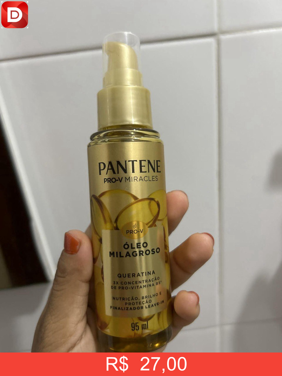 Foto do produto Pantene Pro-V Miracles Óleo Capilar Milagroso Queratina Nutrição