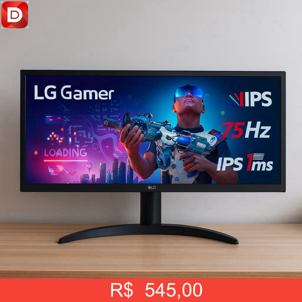 Foto do produto Monitor LG UltraWide 26'' IPS Full HD