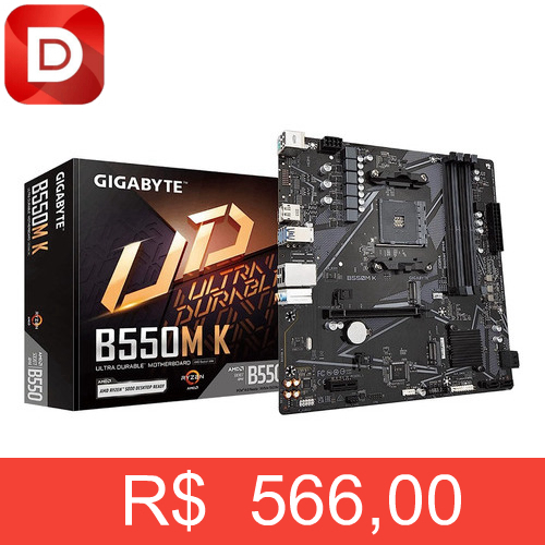 Foto do produto Placa mãe Gigabyte B550mk DDR4 AM4