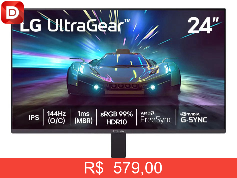 Foto do produto Monitor LG UltraGear 24G411A-B 24