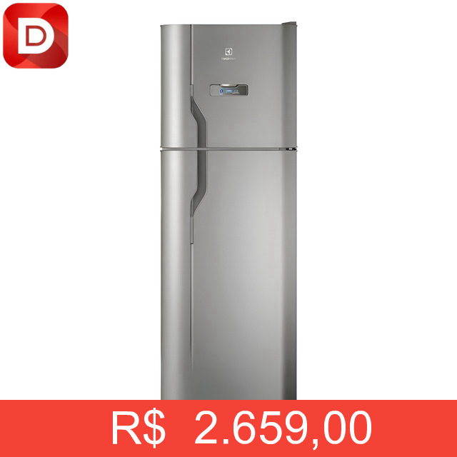 Foto do produto Geladeira Electrolux Inox Frost Free 371L Turbo