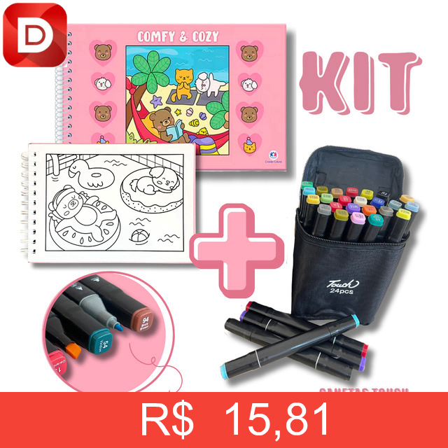 Foto do produto Kit Com Um Livro Comfy E Cozy
