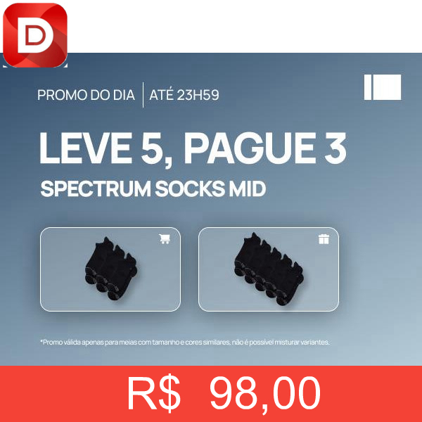 Foto do produto Meias Insider Spectrum 2.0