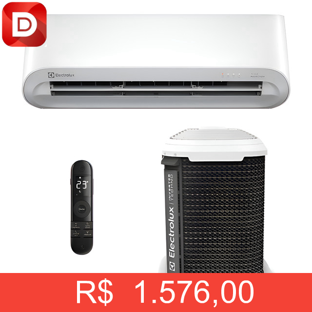 Foto do produto Ar Cond Split Inverter R-32 Electrolux 12000btus Frio