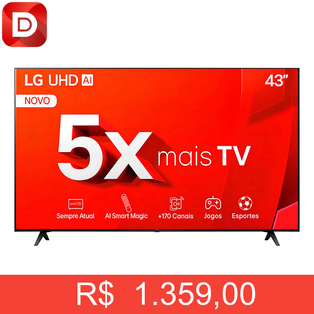 Foto do produto Smart TV LG 43