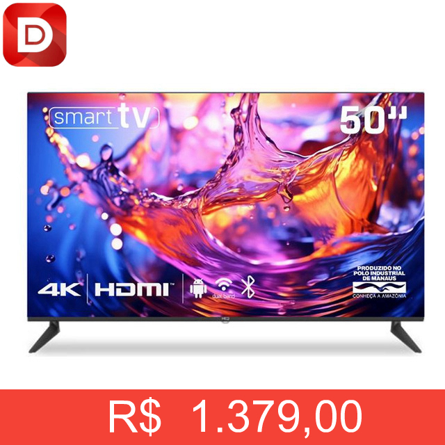 Foto do produto Smart Tv Hq 50 Uhd Android 4k