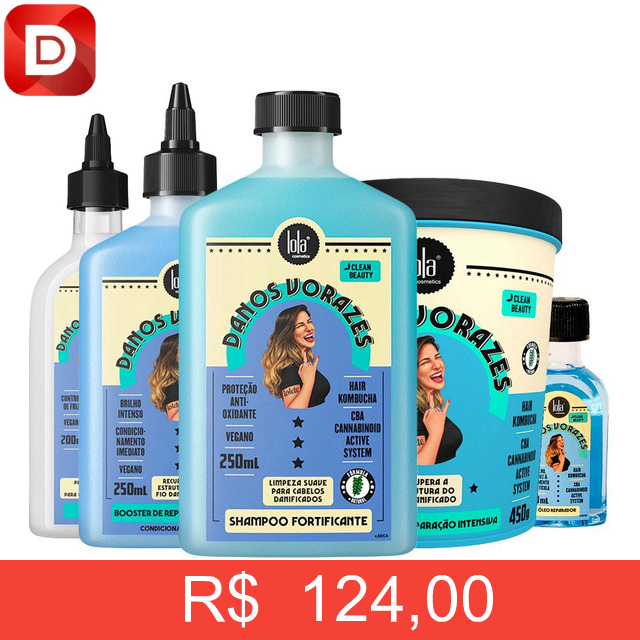 Foto do produto Kit Lola Cosmétics Reconstrução Danos Vorazes