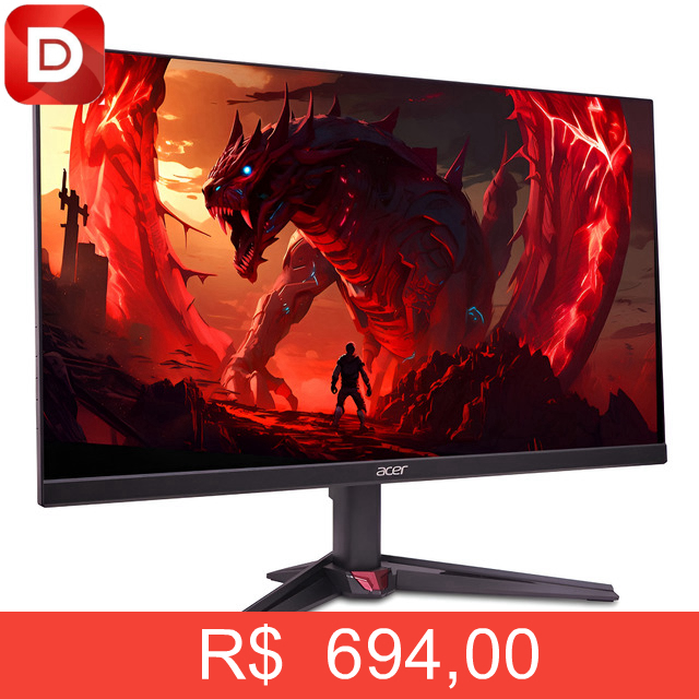 Foto do produto Monitor Gamer Acer Nitro 23.8” Full HD LED IPS