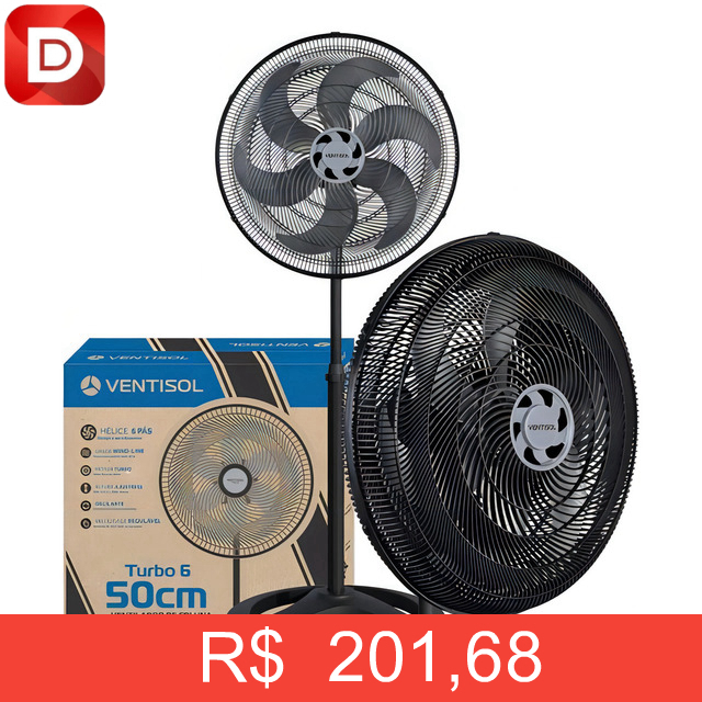 Foto do produto Ventilador Oscilante De Coluna Ventisol Turbo