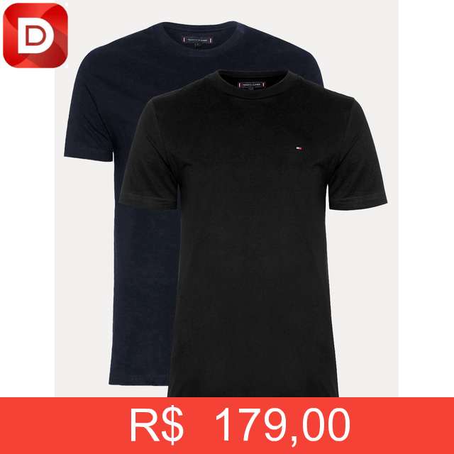 Foto do produto Kit 2 Camisetas Tommy Hilfiger Essential