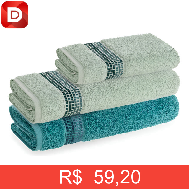 Foto do produto Kit Toalhas de Banho 3 Peças Dimer Casa In