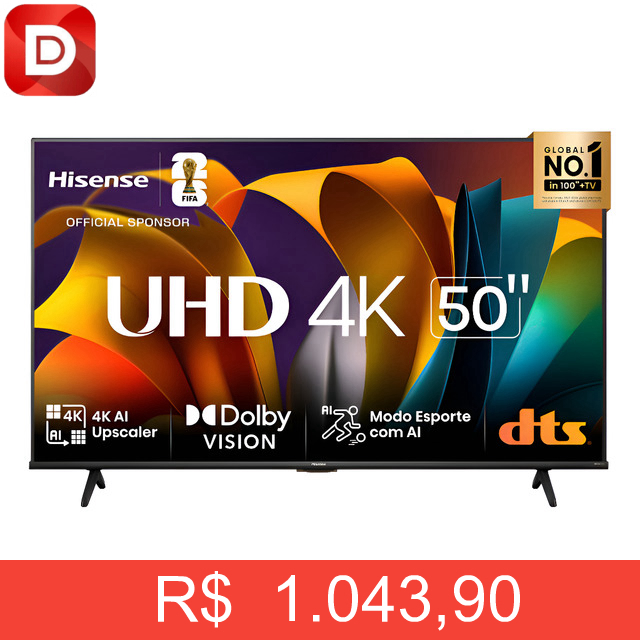 Foto do produto Hisense Smart TV UHD 4K DLED 50