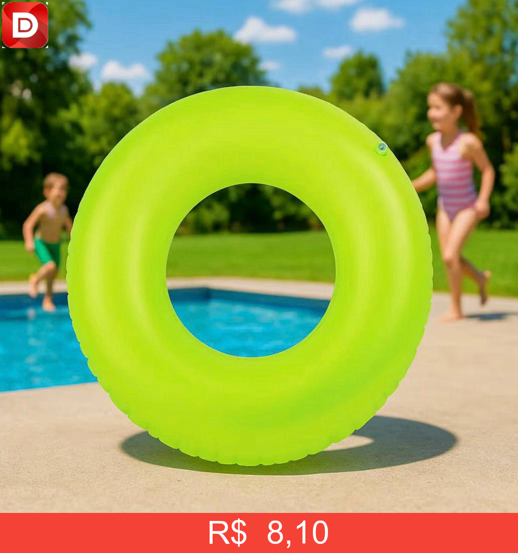 Foto do produto Boia Neon Inflável Colorida para Piscina