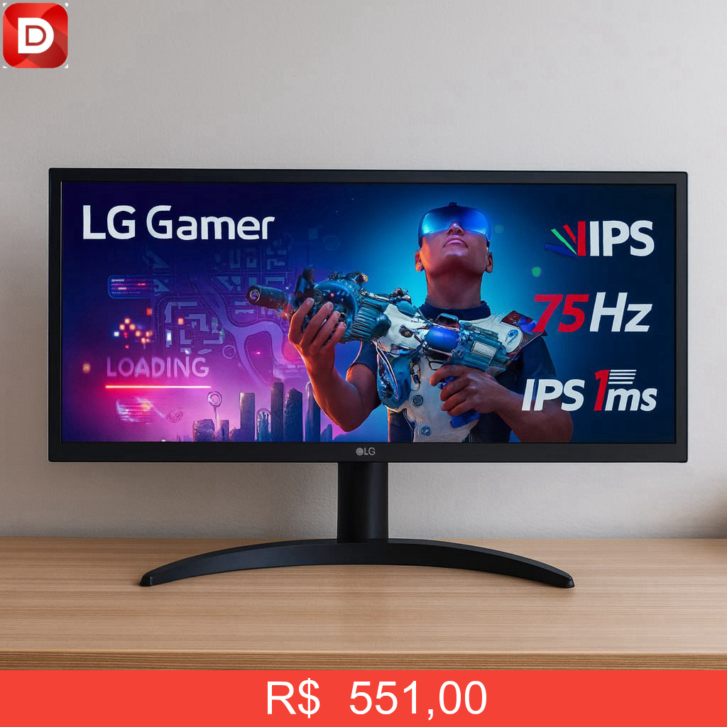 Foto do produto Monitor LG UltraWide 26'' IPS Full HD