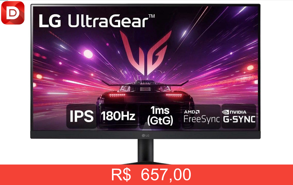Foto do produto Monitor Gamer LG UltraGear 24GS60F-B