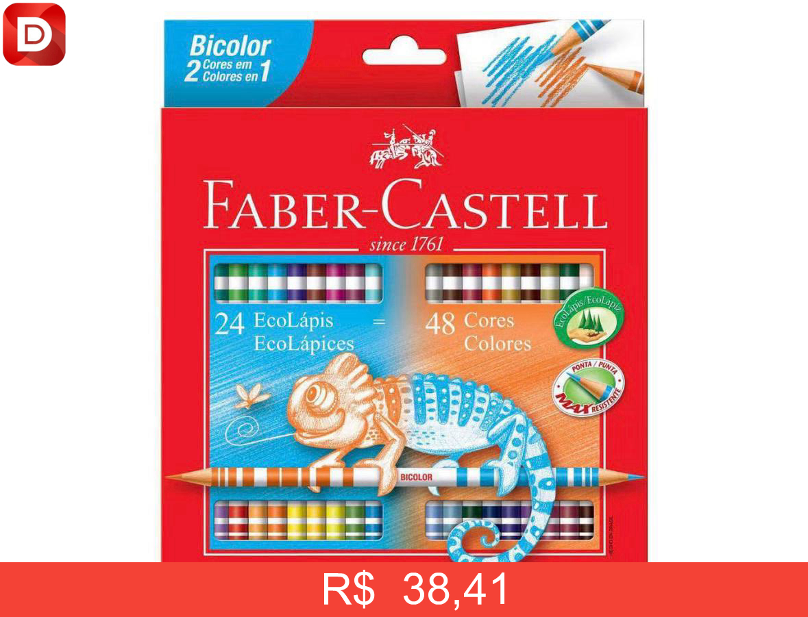 Foto do produto Lápis de Cor Ecolápis Bicolor