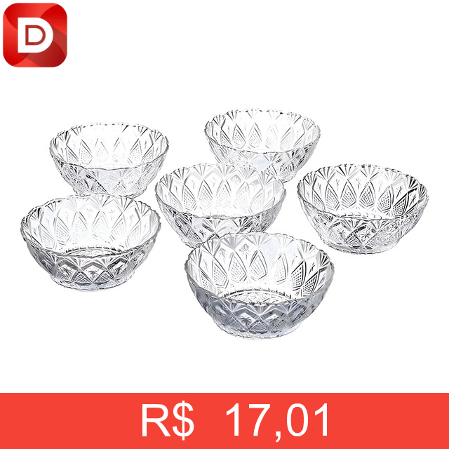 Foto do produto Jogo Com 6 Taças Em Vidro Sobremesa