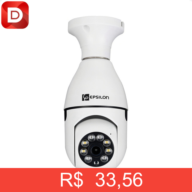 Foto do produto Câmera de Segurança Lâmpada Interna Externa Ip Wifi Com Visão Noturna Espiã 360º