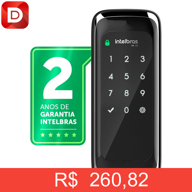 Foto do produto Fechadura Digital de Sobrepor Touch Screen