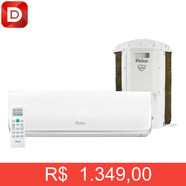 Foto do produto Ar Condicionado Split Hi Wall Philco 9000 BTU/h Bifásico