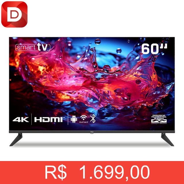 Foto do produto Smart Tv Hq 60 4k