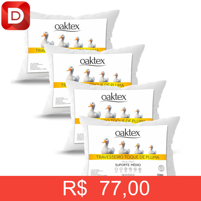 Foto do produto Kit 4 Travesseiros 50x70
